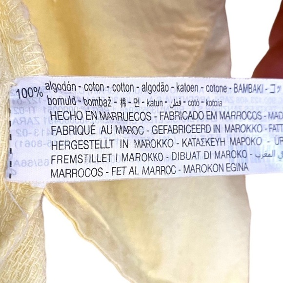 ZARA High Waist Yellow Denim Cut Off Shorts - Picture 13 of 16